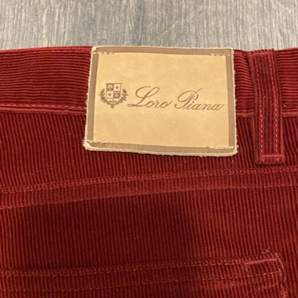 Loro Piana Straight Leg Rust Cords Size US 40